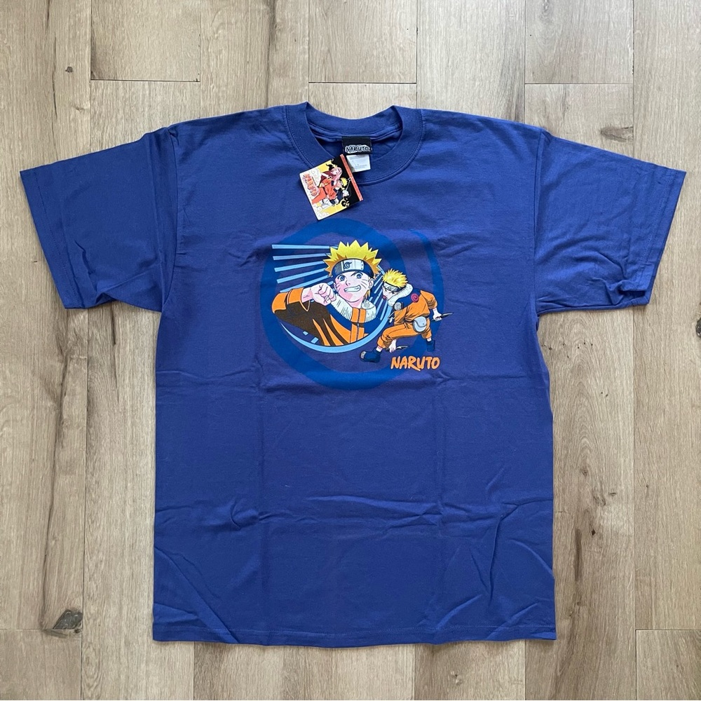 Vintage 2002 BRAND NEW Naruto Anime Manga Shonen Jump Sasuke Sakura NWT Tee Y2K